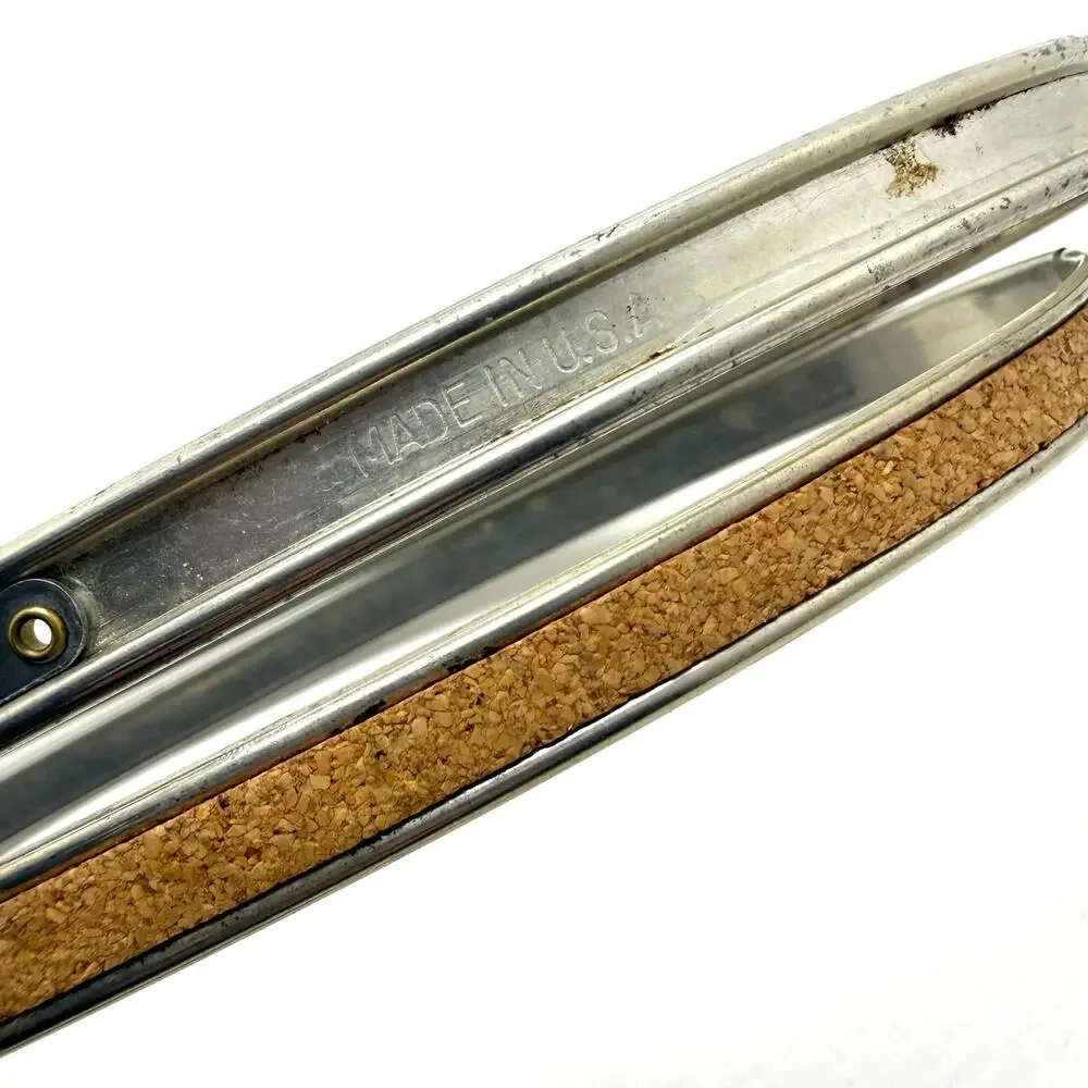 Vintage Metal Tension Wheel Oval Embroidery Hoop 9 x 4.5” Queen Style Cork Lined